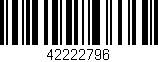 Código de barras (EAN, GTIN, SKU, ISBN): '42222796'