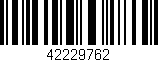Código de barras (EAN, GTIN, SKU, ISBN): '42229762'