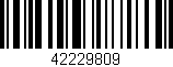 Código de barras (EAN, GTIN, SKU, ISBN): '42229809'