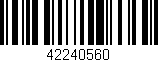 Código de barras (EAN, GTIN, SKU, ISBN): '42240560'