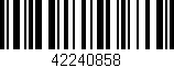 Código de barras (EAN, GTIN, SKU, ISBN): '42240858'