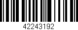 Código de barras (EAN, GTIN, SKU, ISBN): '42243192'
