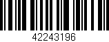 Código de barras (EAN, GTIN, SKU, ISBN): '42243196'