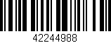 Código de barras (EAN, GTIN, SKU, ISBN): '42244988'