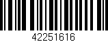 Código de barras (EAN, GTIN, SKU, ISBN): '42251616'