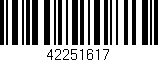 Código de barras (EAN, GTIN, SKU, ISBN): '42251617'