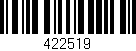 Código de barras (EAN, GTIN, SKU, ISBN): '422519'