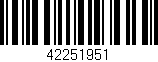 Código de barras (EAN, GTIN, SKU, ISBN): '42251951'