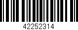 Código de barras (EAN, GTIN, SKU, ISBN): '42252314'