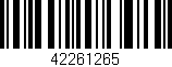Código de barras (EAN, GTIN, SKU, ISBN): '42261265'