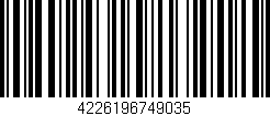 Código de barras (EAN, GTIN, SKU, ISBN): '4226196749035'