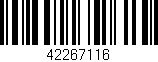 Código de barras (EAN, GTIN, SKU, ISBN): '42267116'