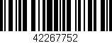 Código de barras (EAN, GTIN, SKU, ISBN): '42267752'