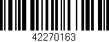 Código de barras (EAN, GTIN, SKU, ISBN): '42270163'