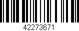 Código de barras (EAN, GTIN, SKU, ISBN): '42273671'