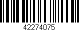 Código de barras (EAN, GTIN, SKU, ISBN): '42274075'