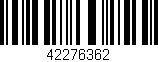 Código de barras (EAN, GTIN, SKU, ISBN): '42276362'