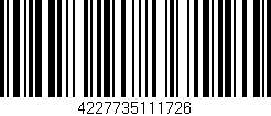 Código de barras (EAN, GTIN, SKU, ISBN): '4227735111726'