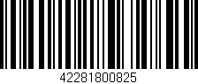 Código de barras (EAN, GTIN, SKU, ISBN): '42281800825'