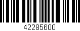 Código de barras (EAN, GTIN, SKU, ISBN): '42285600'