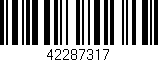 Código de barras (EAN, GTIN, SKU, ISBN): '42287317'