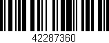 Código de barras (EAN, GTIN, SKU, ISBN): '42287360'