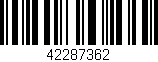 Código de barras (EAN, GTIN, SKU, ISBN): '42287362'
