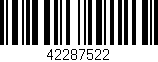Código de barras (EAN, GTIN, SKU, ISBN): '42287522'