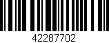 Código de barras (EAN, GTIN, SKU, ISBN): '42287702'