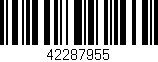 Código de barras (EAN, GTIN, SKU, ISBN): '42287955'