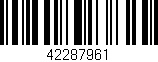 Código de barras (EAN, GTIN, SKU, ISBN): '42287961'