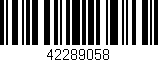 Código de barras (EAN, GTIN, SKU, ISBN): '42289058'