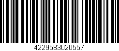 Código de barras (EAN, GTIN, SKU, ISBN): '4229583020557'