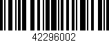 Código de barras (EAN, GTIN, SKU, ISBN): '42296002'