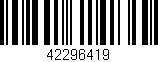 Código de barras (EAN, GTIN, SKU, ISBN): '42296419'