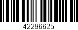 Código de barras (EAN, GTIN, SKU, ISBN): '42296625'