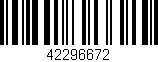 Código de barras (EAN, GTIN, SKU, ISBN): '42296672'
