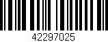 Código de barras (EAN, GTIN, SKU, ISBN): '42297025'