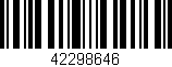 Código de barras (EAN, GTIN, SKU, ISBN): '42298646'