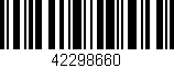 Código de barras (EAN, GTIN, SKU, ISBN): '42298660'