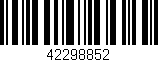 Código de barras (EAN, GTIN, SKU, ISBN): '42298852'