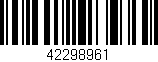 Código de barras (EAN, GTIN, SKU, ISBN): '42298961'