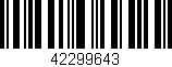 Código de barras (EAN, GTIN, SKU, ISBN): '42299643'