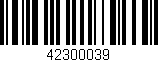 Código de barras (EAN, GTIN, SKU, ISBN): '42300039'