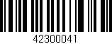 Código de barras (EAN, GTIN, SKU, ISBN): '42300041'