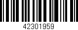 Código de barras (EAN, GTIN, SKU, ISBN): '42301959'