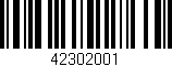 Código de barras (EAN, GTIN, SKU, ISBN): '42302001'