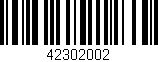 Código de barras (EAN, GTIN, SKU, ISBN): '42302002'