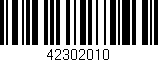 Código de barras (EAN, GTIN, SKU, ISBN): '42302010'
