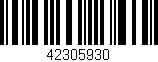 Código de barras (EAN, GTIN, SKU, ISBN): '42305930'